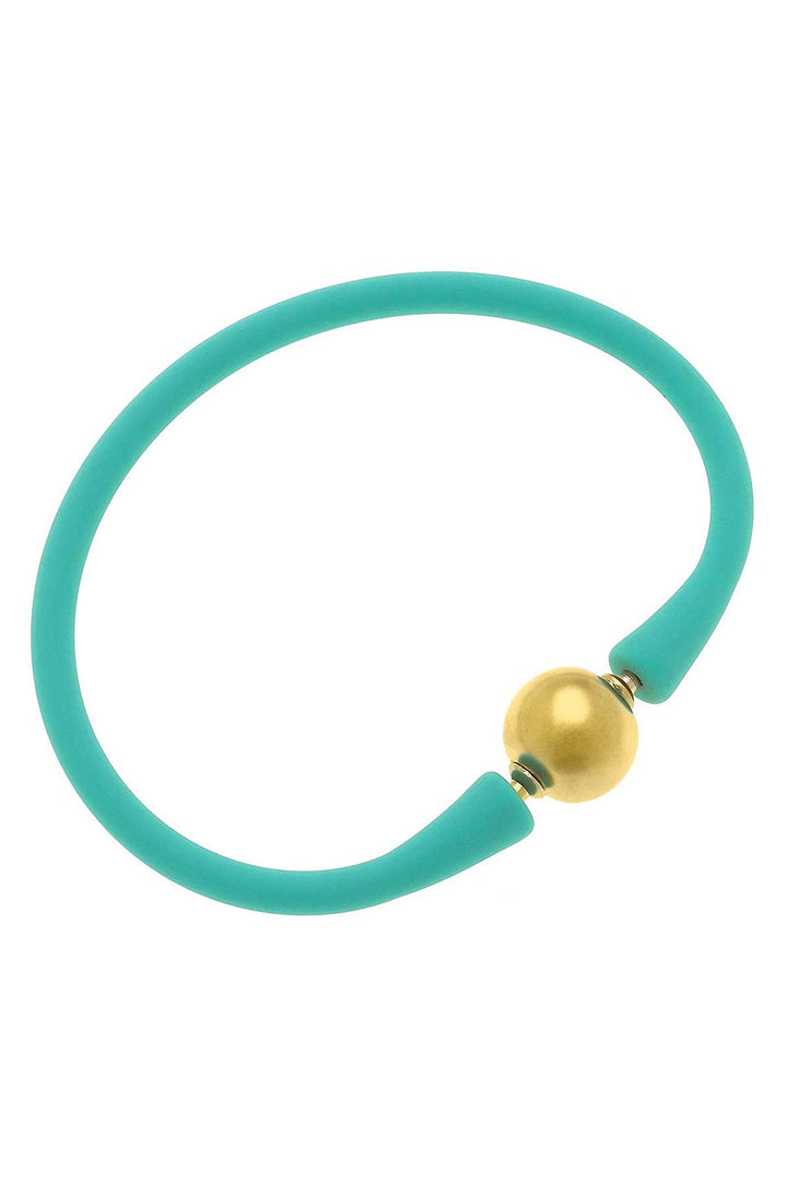 Bali 24K Gold Plated Ball Bead Silicone Children's Bracelet
