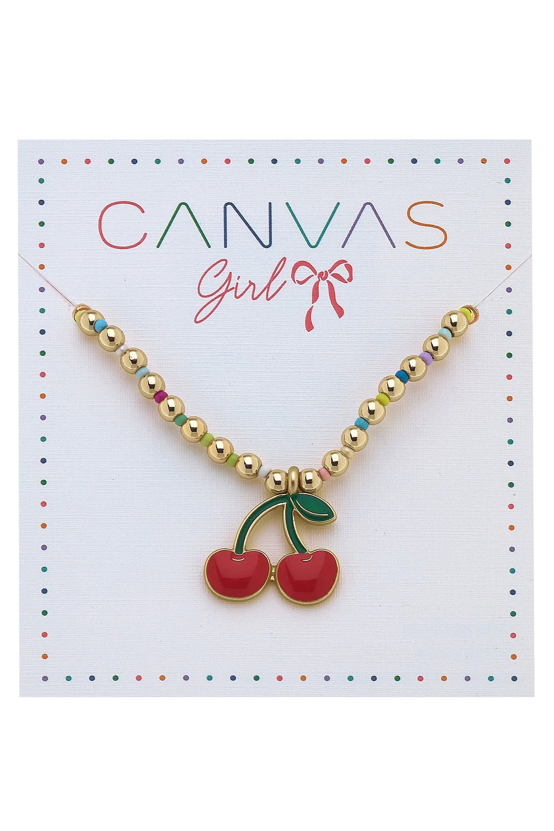 Roxy Cherries Rainbow Beaded Children's Necklace