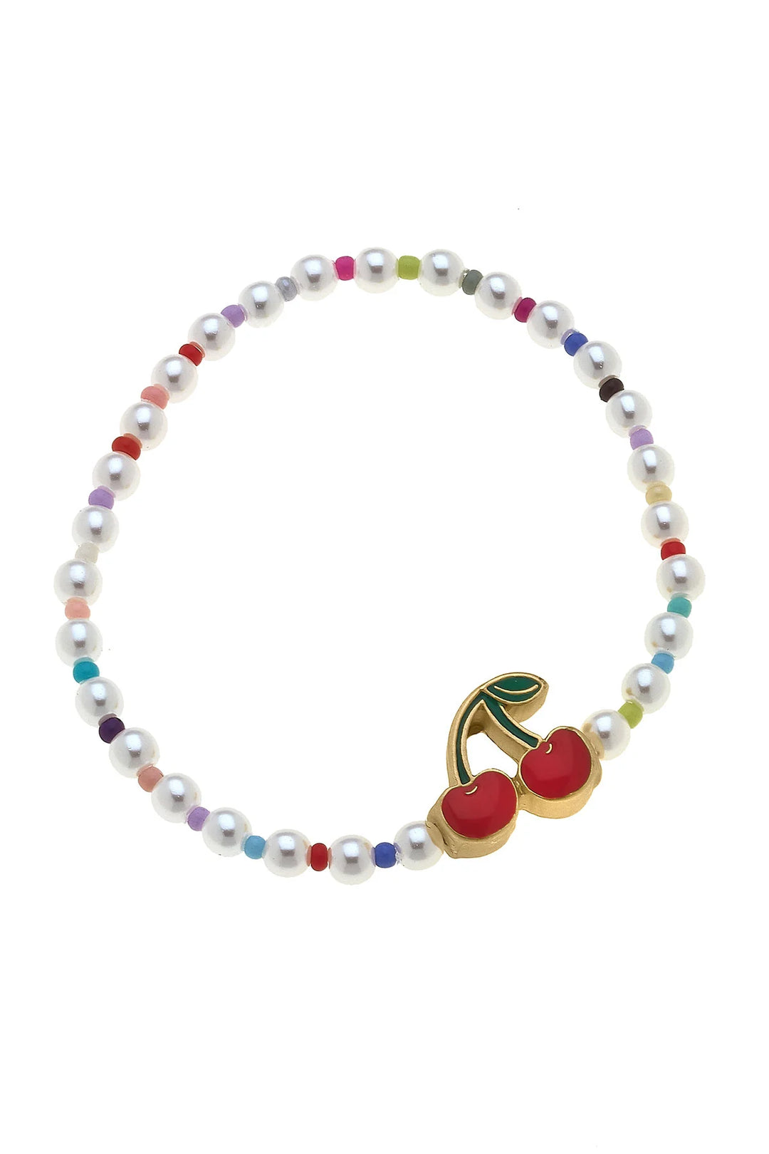 Samantha Cherries Pearl Beaded Children's Bracelet