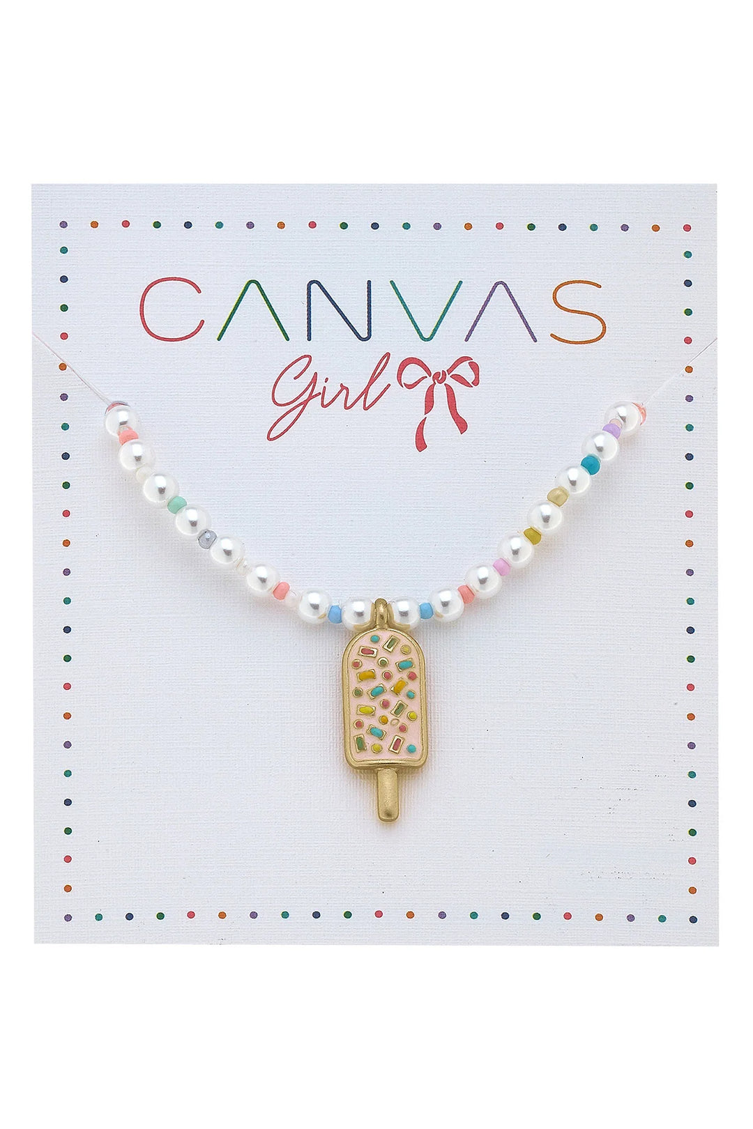 Samantha Popsicle Beaded Pearl Children's Necklace