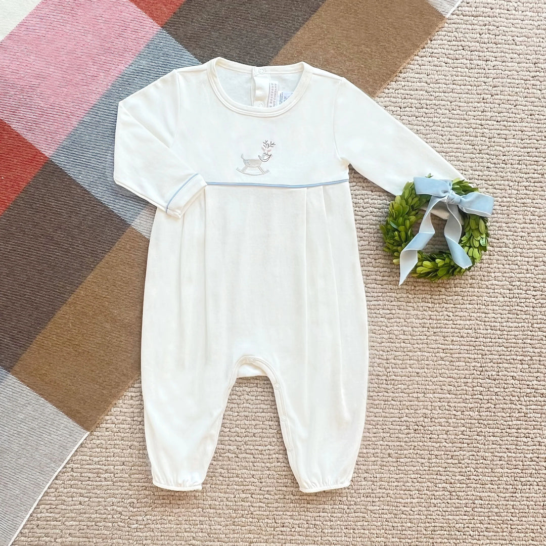 LS Bradford Romper- Rocking Horse- Palmetto Pearl/Barrington Blue