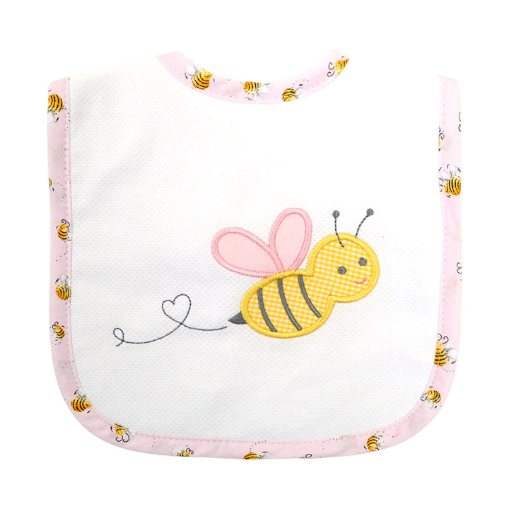 Bumble Bee Basic Bib, Pink or Blue