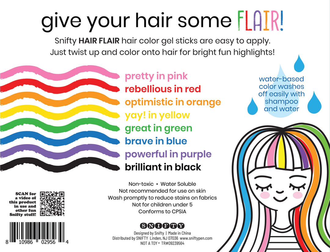 Hair Flair- Hair Color Gel Stick Set