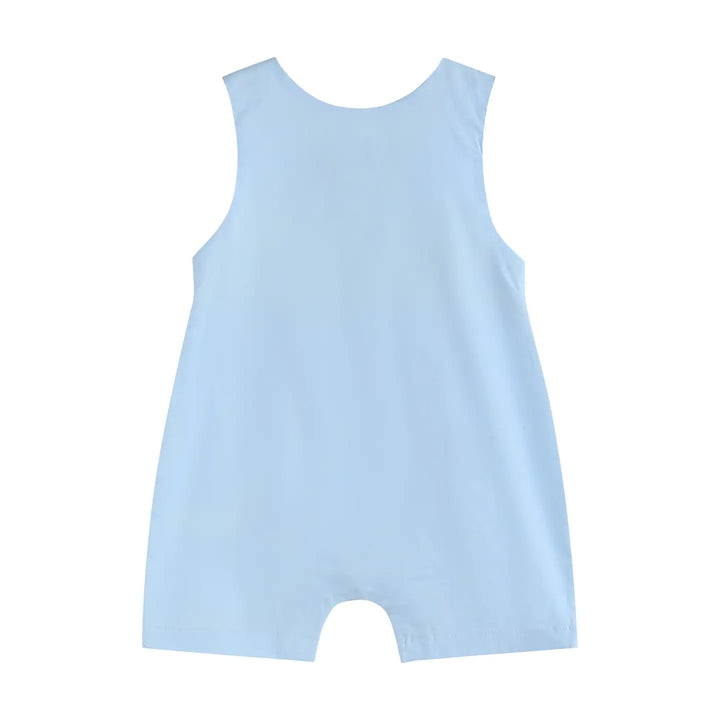 Easter Smocked Shortalls- Light Blue