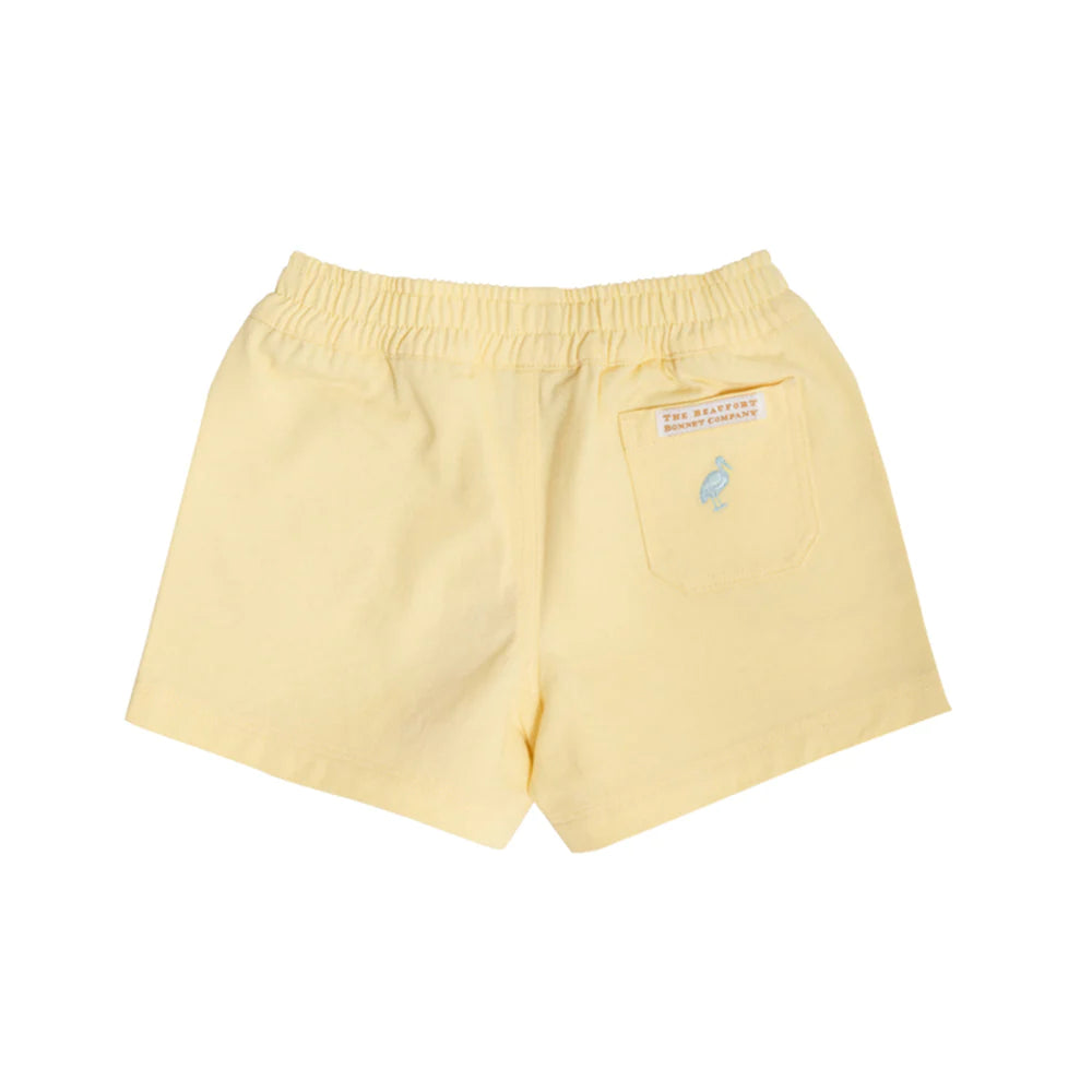 Sheffield Shorts- Bellport Butter Yellow With Buckhead Blue Stork