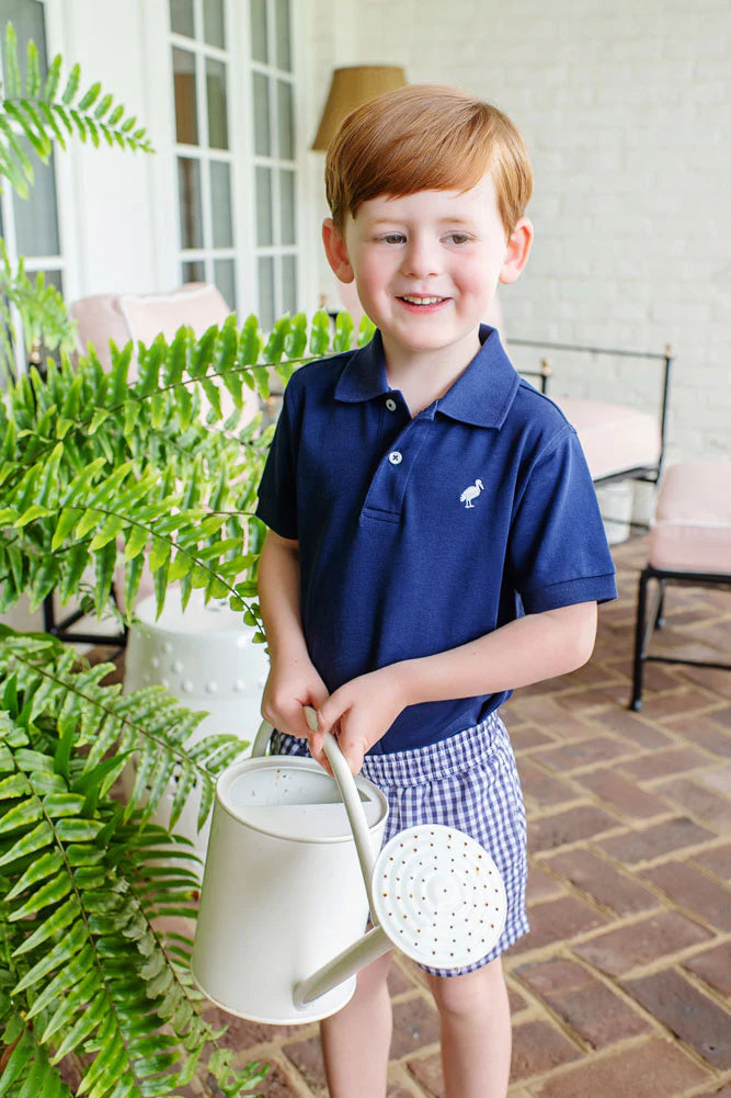 Prim & Proper Polo- Nantucket Navy