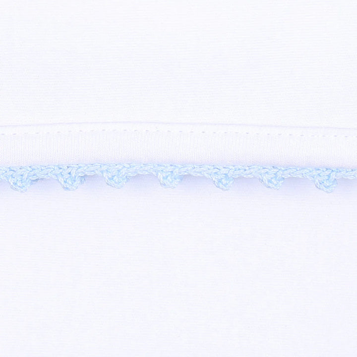 Baby Joy Diaper Cover Set- Light Blue Crochet Trim