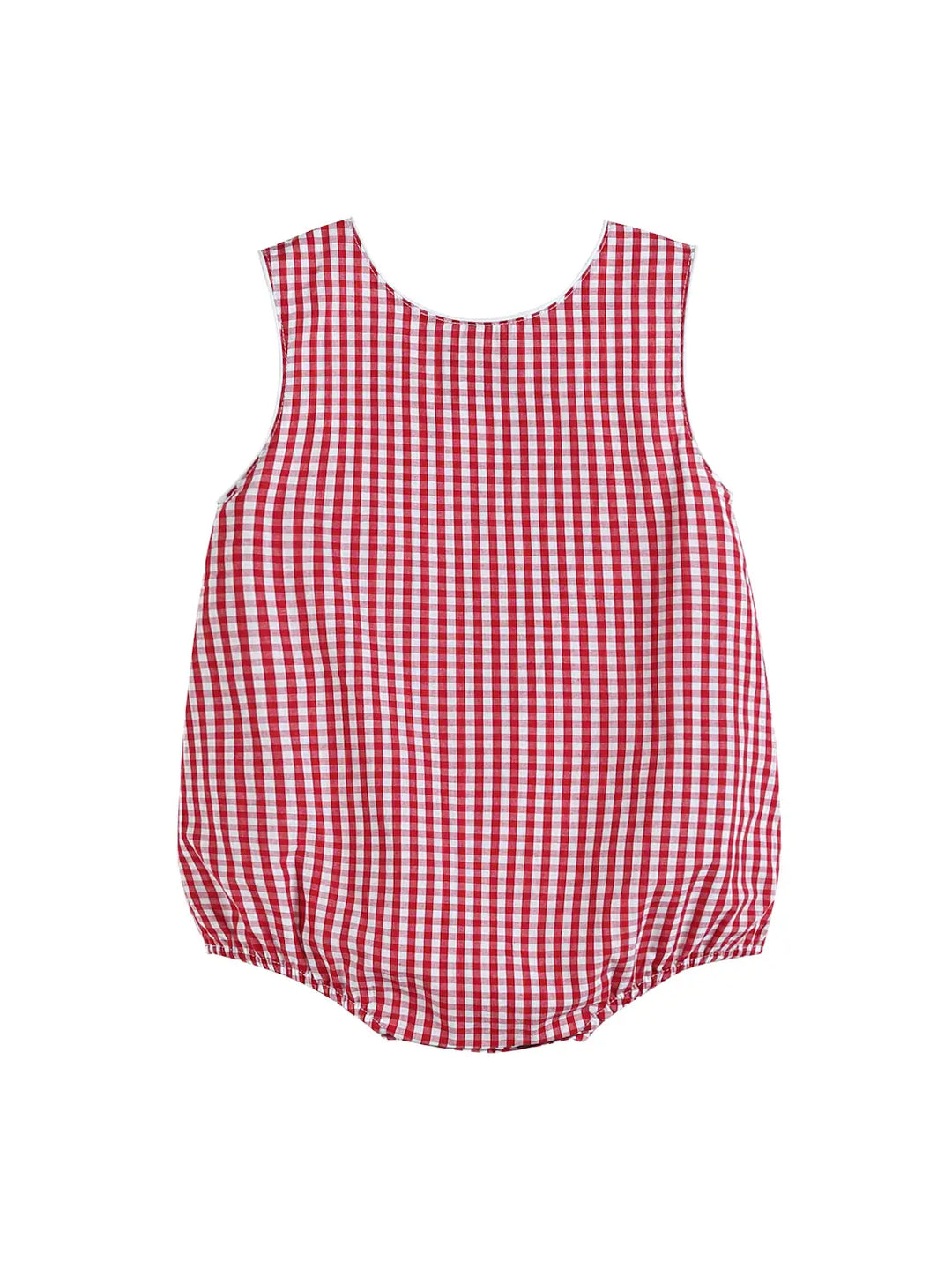 Classic Red Gingham Baby Bubble Romper