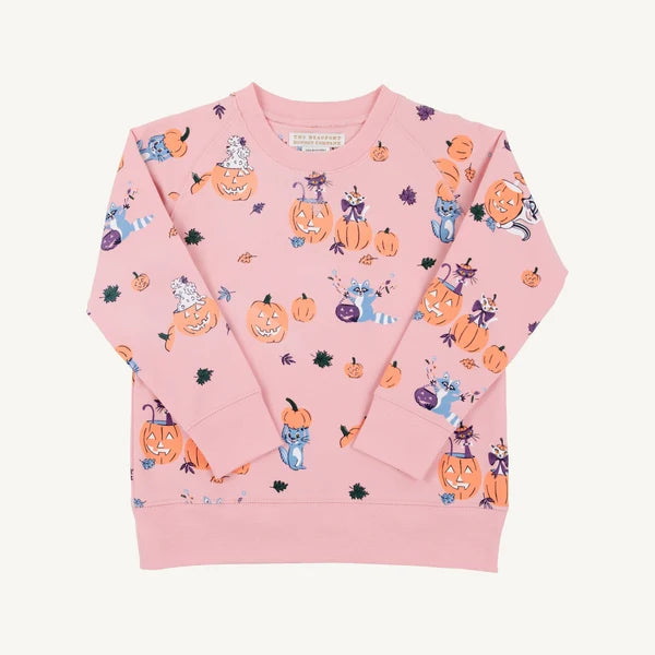 Cassidy Comfy Crewneck - Candy & Critters (Sandpearl Pink)