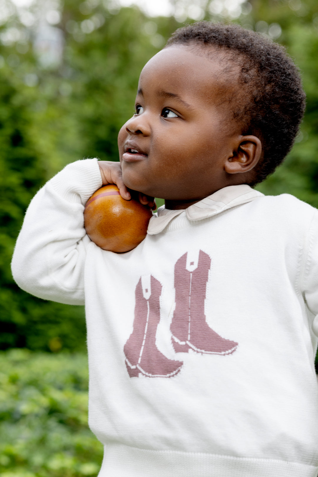 Isaac's Intarsia Sweater - Palmetto Pearl/Cowboy Boot