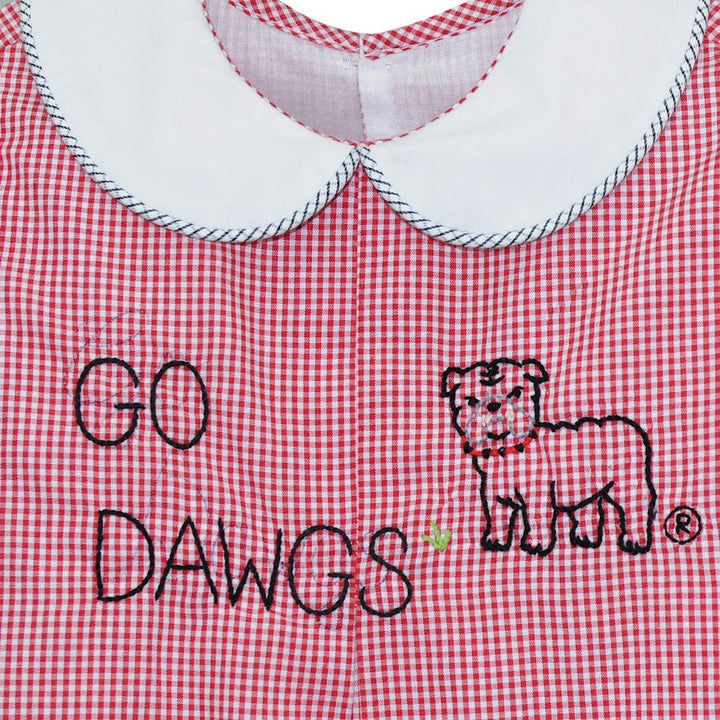 Embroidery Go Dawgs ® Girl Bubble- Red Gingham