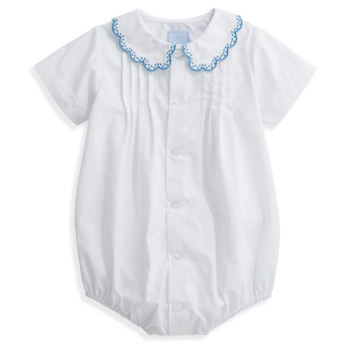 Butler Embroidered  Bubble- White with Royal