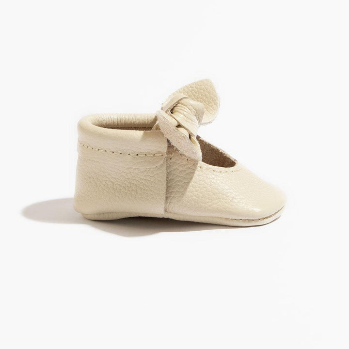 Birch Knotted Bow Baby Shoe- Soft Sole