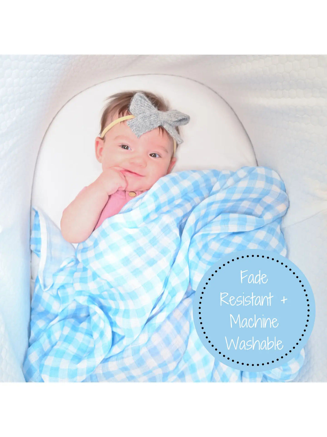 Gingham Style Baby Muslin Cotton Blanket