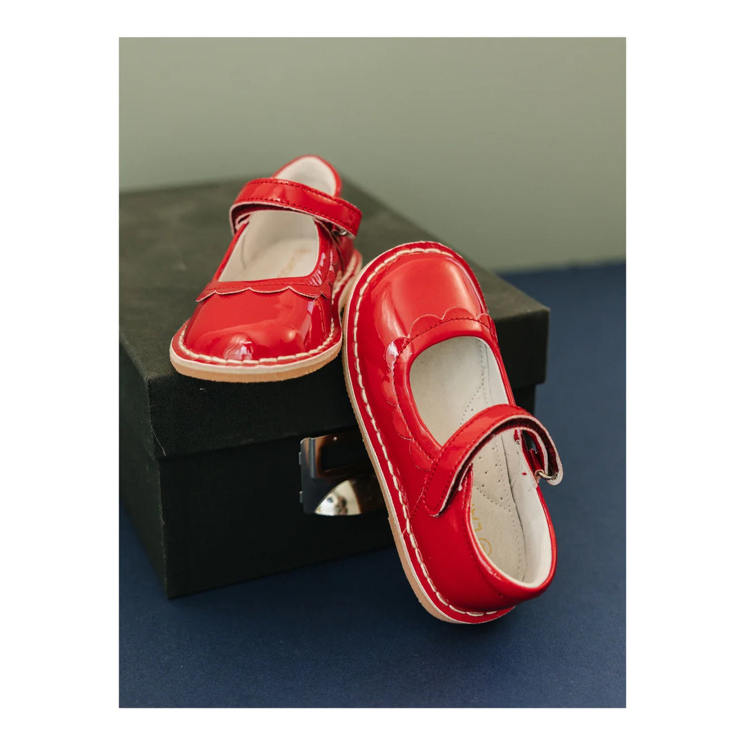Violette Petal Mary Jane- Patent Red