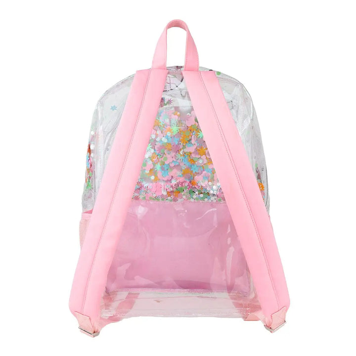 Flower Shop Confetti Clear Backpack- Medium