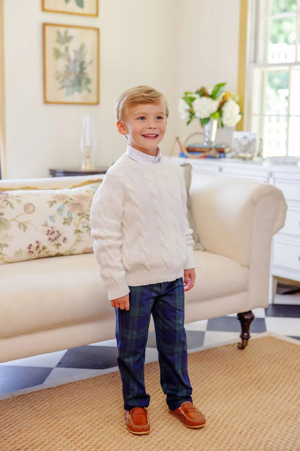 Prep School Pants-Twill - Berwick Black Watch/Nantucket Navy