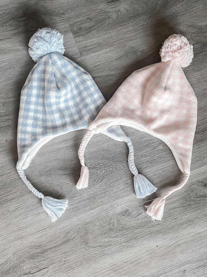 Pink Gingham Hat with Lining