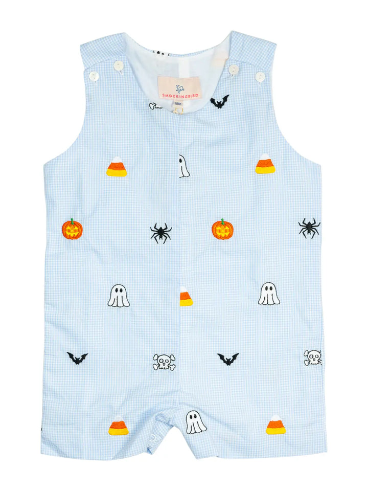 Halloween Embroidered Shortall