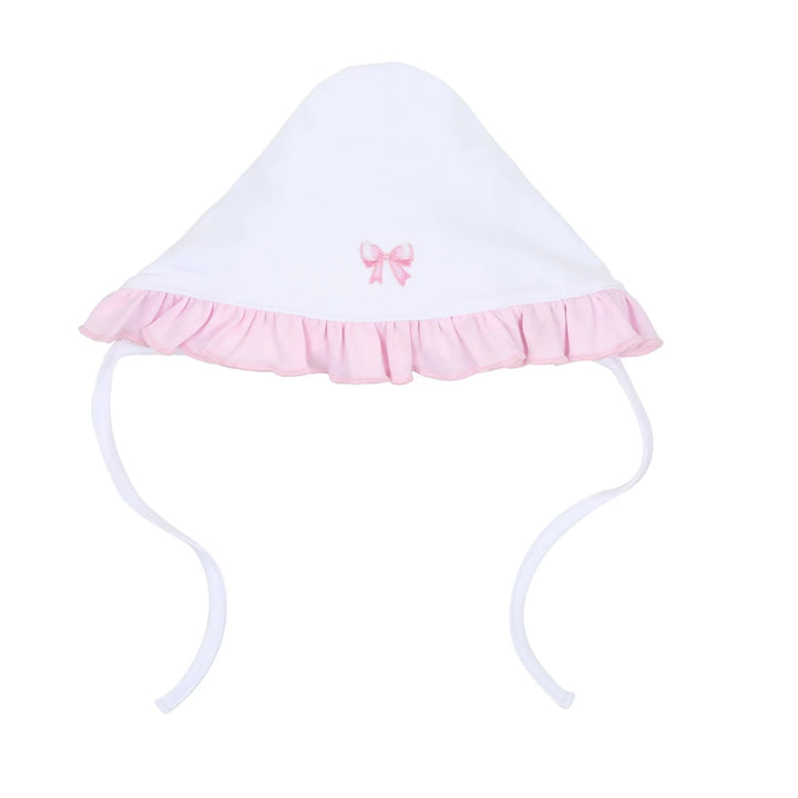 Baby Bows Embroidered Bonnet