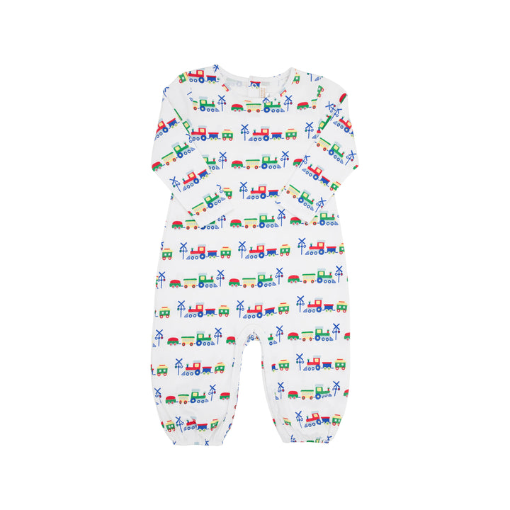 LS Patton Play Romper- Chatham Choo Choo