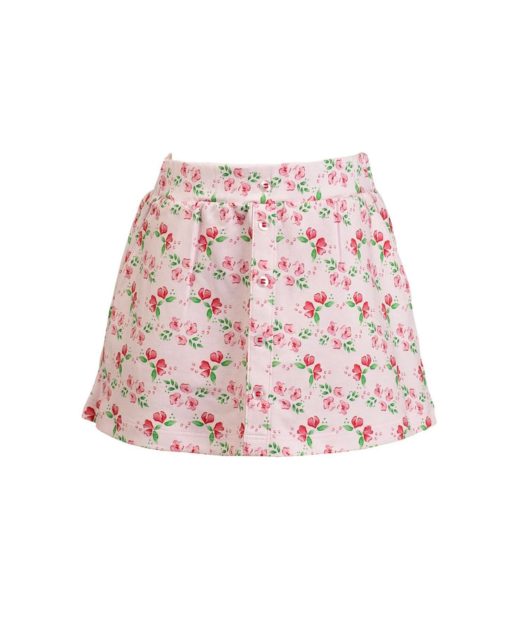 Zinnia Blooms Scallop Skort