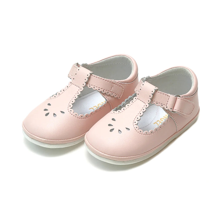 Dottie Scalloped T-Strap Mary Jane- Angel Baby- Pink