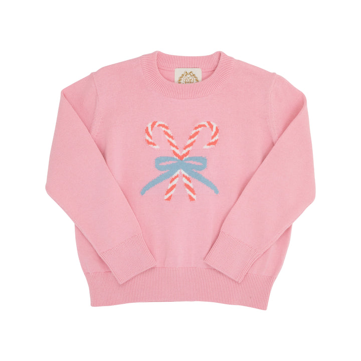 Isabelle's Intarsia Sweater- Hamptons Hot Pink/Candy Canes