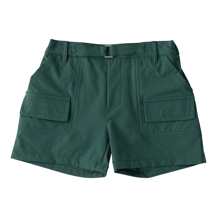 Boy's Inshore Performance Shorts- Posy Hunter Green