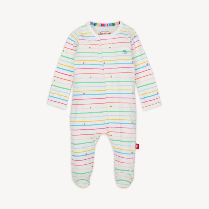 Rainbow Road Organic Cotton Magnetic Footie