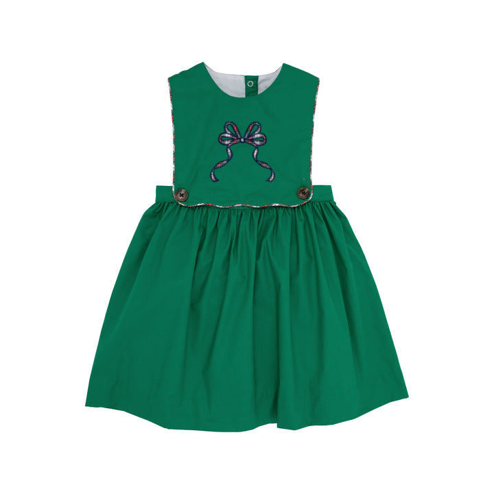 Brady Button-In Dress- Kiawah Kelly Green/Merritt Park Plaid