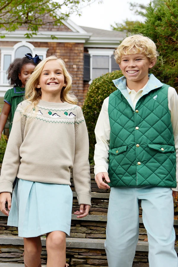 Isaac's Sweater - Keeneland Khaki/Ducks