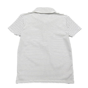 Marco SS Polo- White/Black Stripe