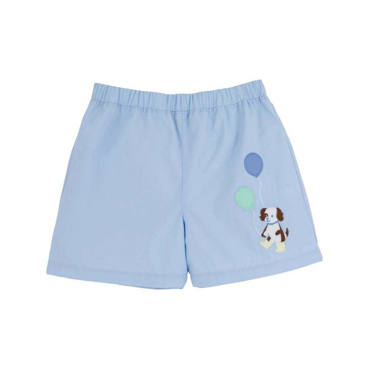 Shelton Shorts- Beale Street Blue with Worth Avenue White Stork & Dog Applique