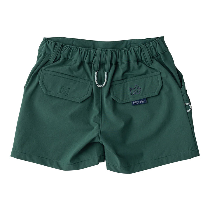 Boy's Inshore Performance Shorts- Posy Hunter Green