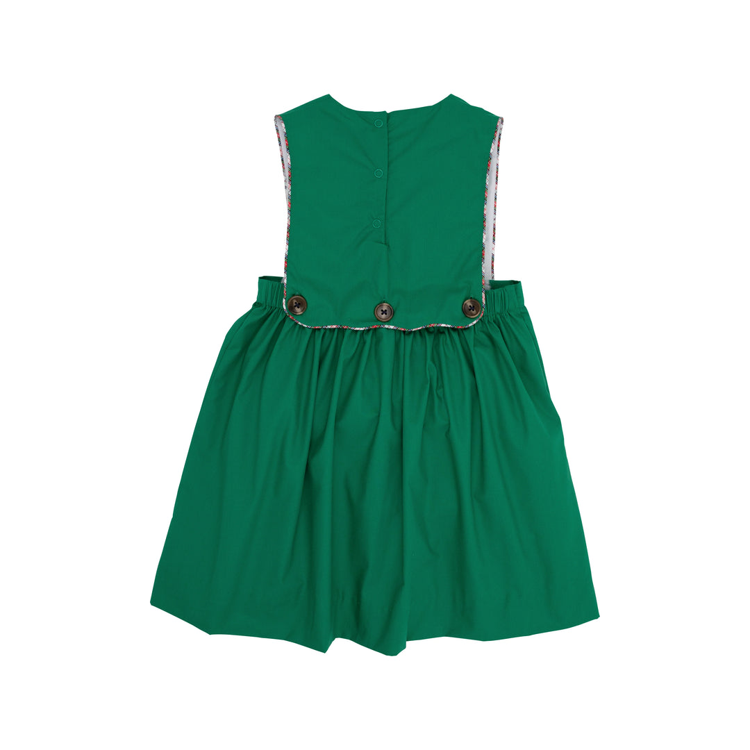 Brady Button-In Dress- Kiawah Kelly Green/Merritt Park Plaid