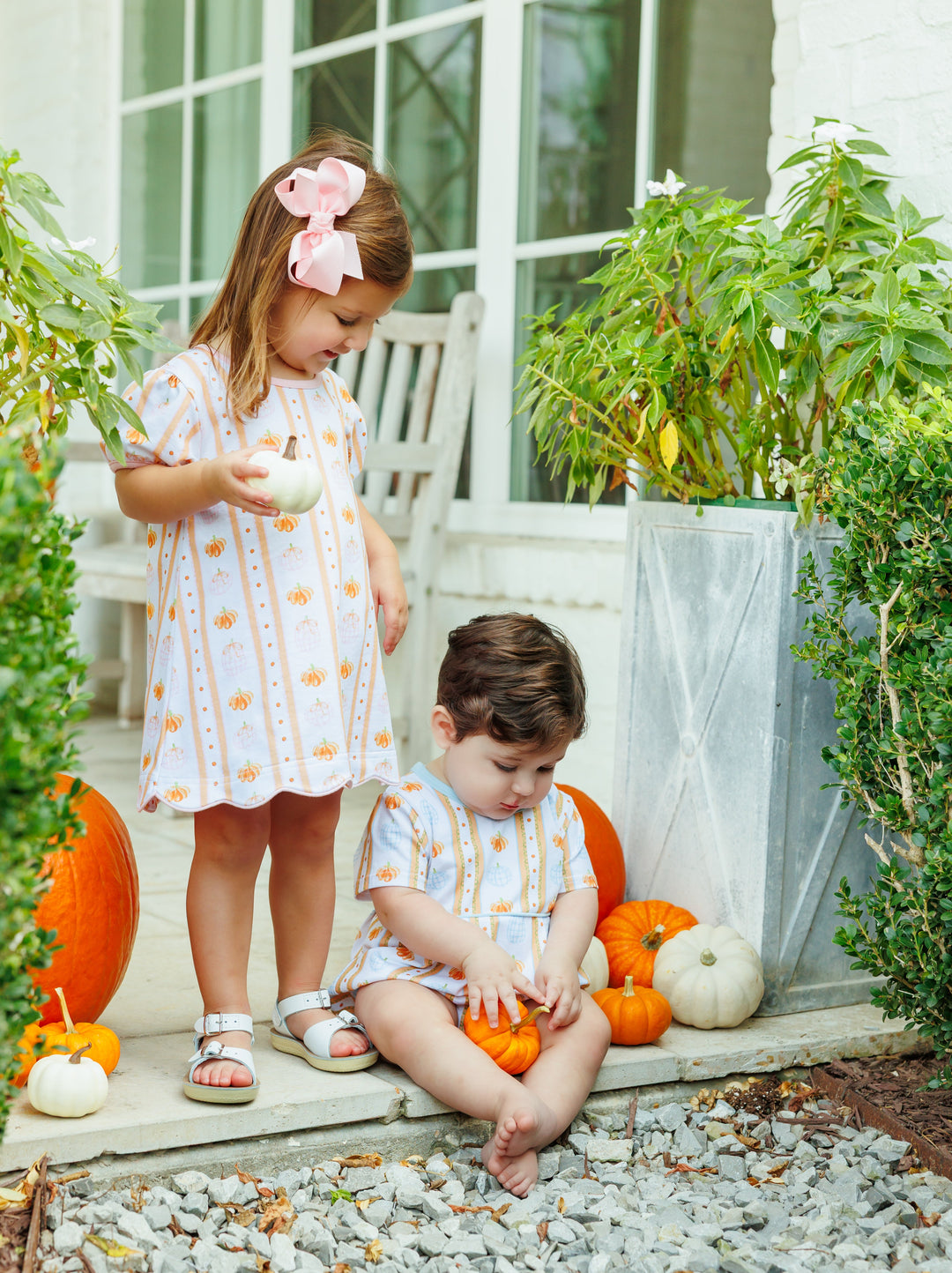 Pumpkin Patch Scalloped Dress