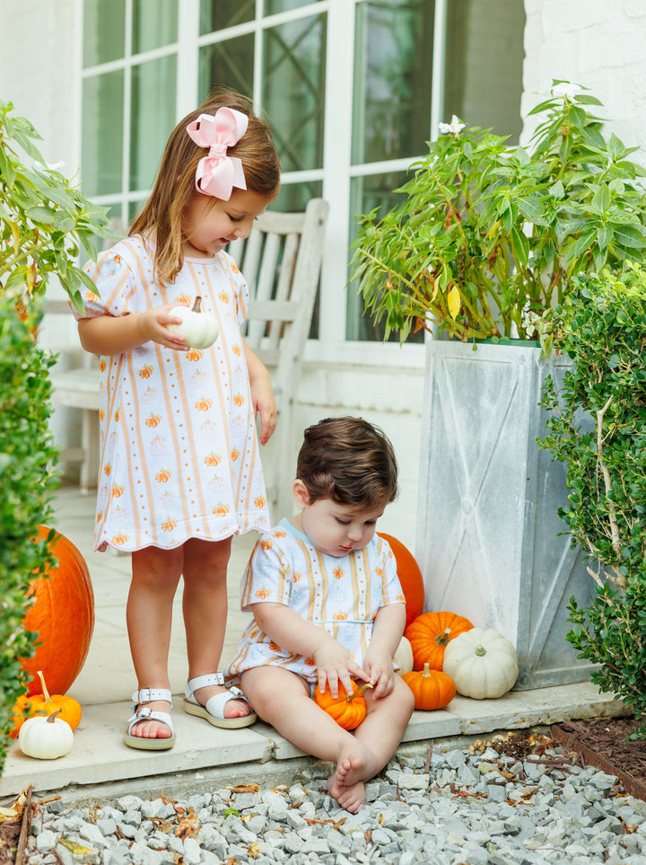 Pumpkin Patch Scalloped Dress