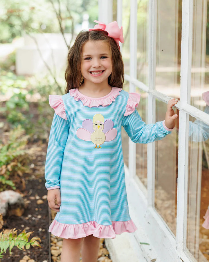 Pastel Turkey Flutter Dress