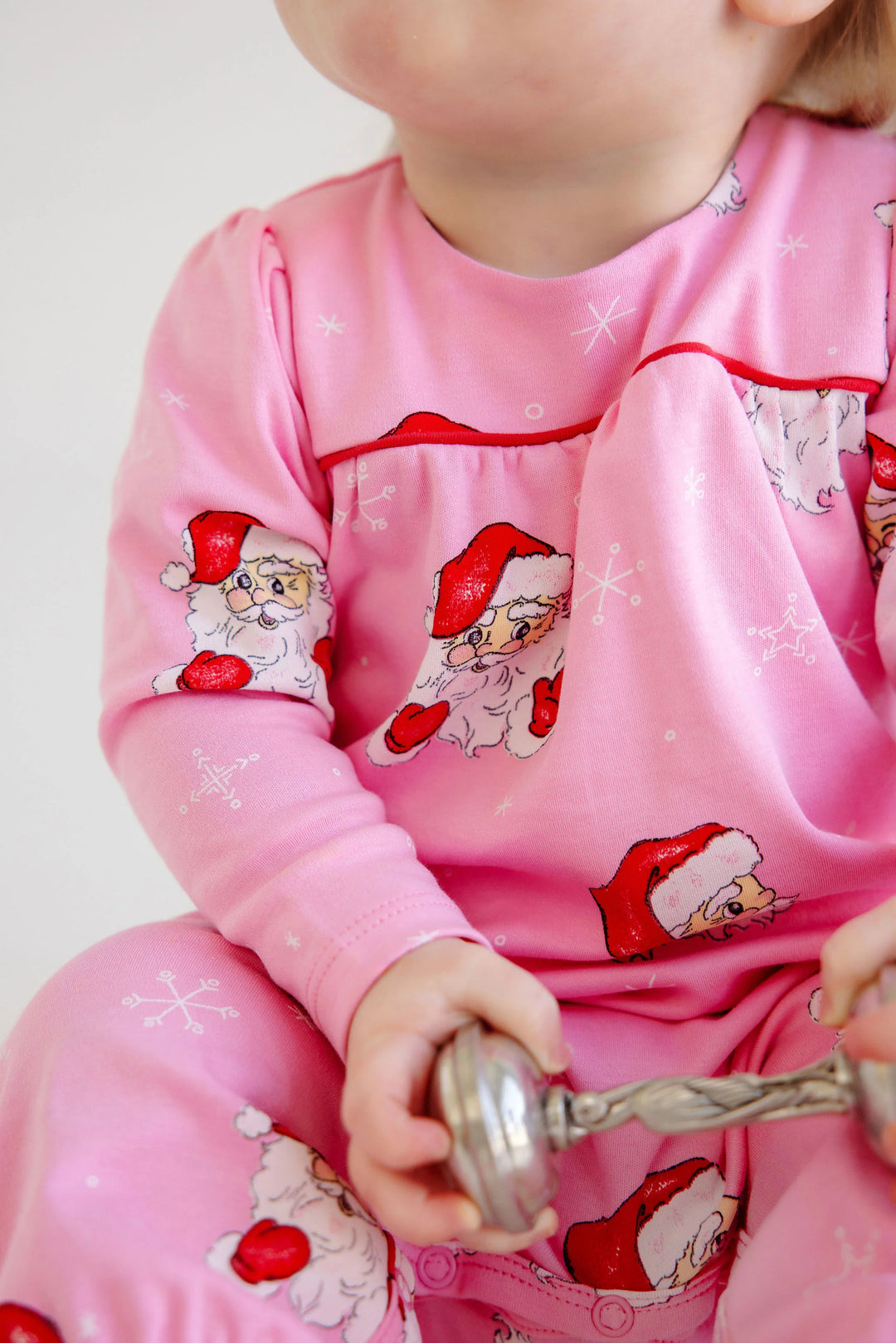 Penny's Playsuit LS- Dear Santa/Hamptons Hot Pink