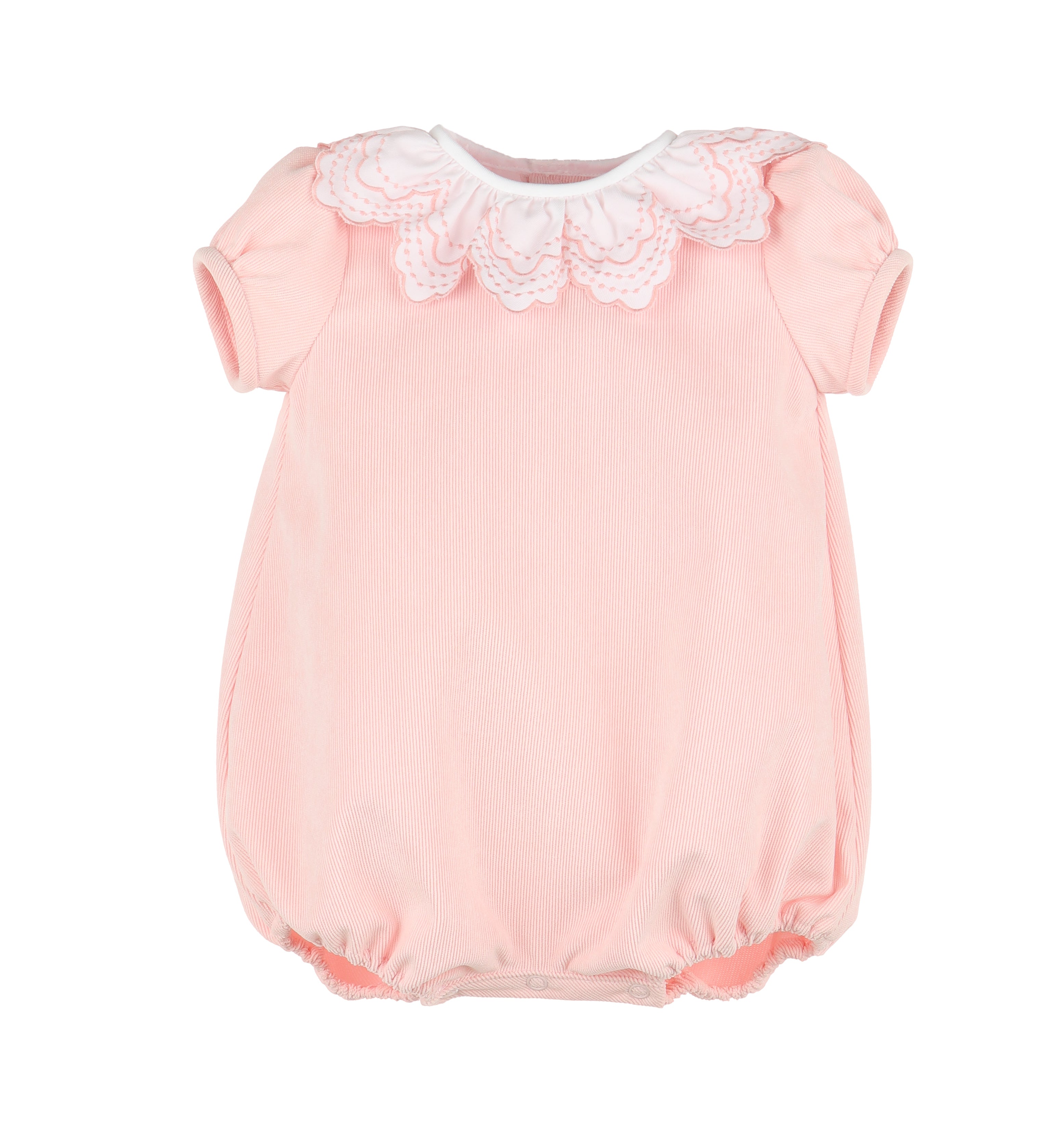 Corduroy Bubble with Broderie Collar- Pink – Little Avriett Baby