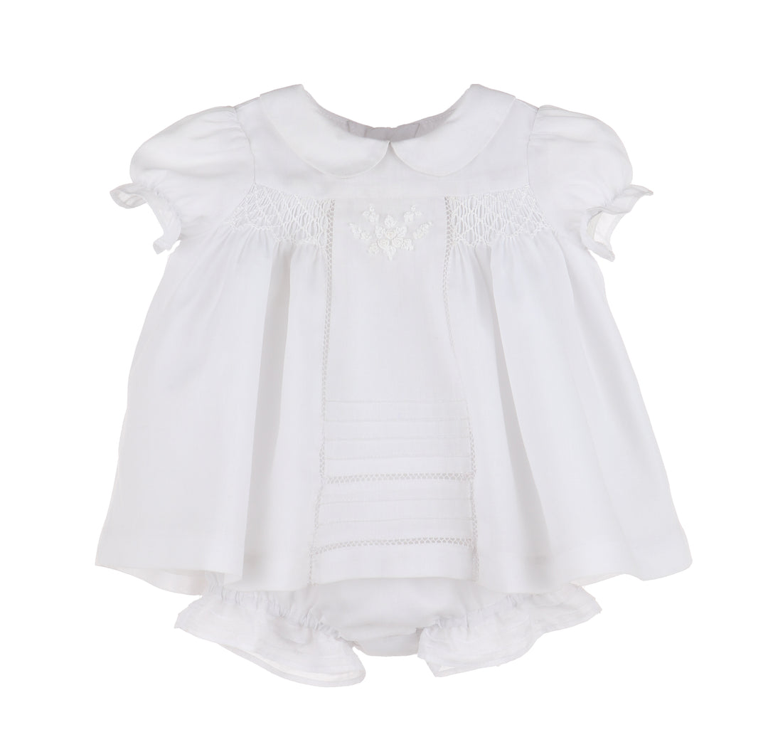 Boho Smock Dress- White NB Boho Smock Dress- White NB