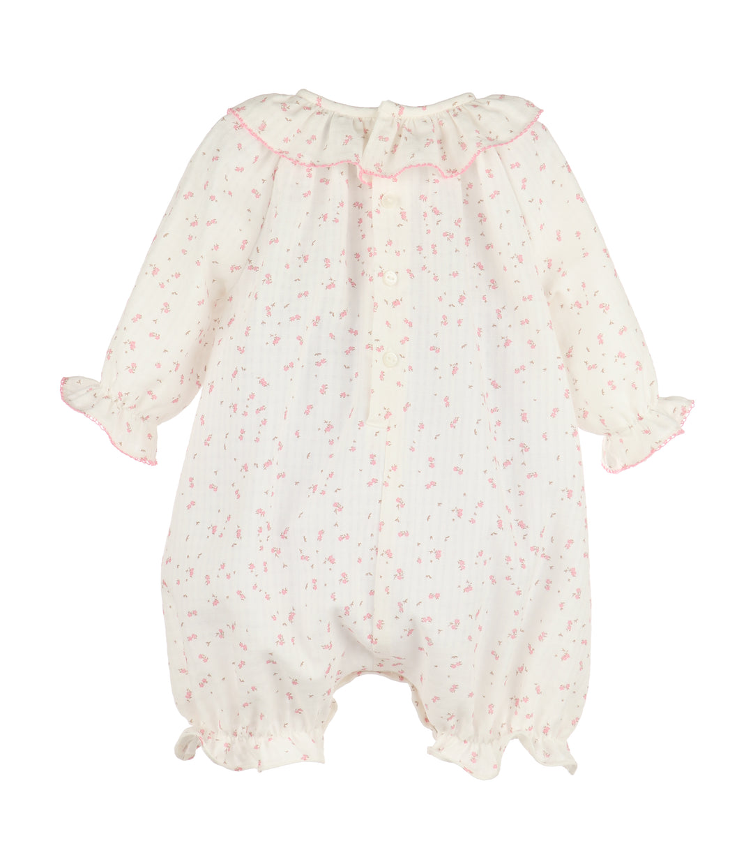 Tiny Floral Smock Bubble- Pink