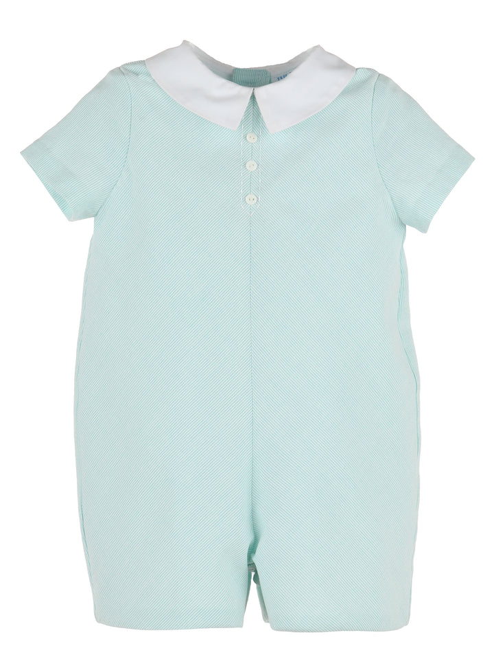 Pinstripes Boy Bubble- Aqua