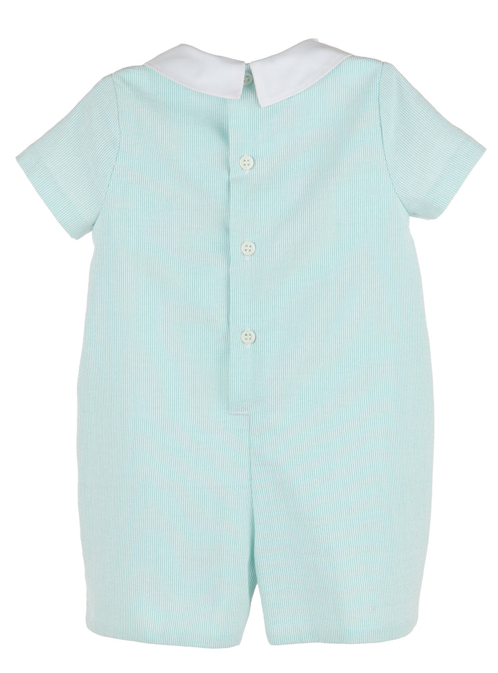 Pinstripes Boy Bubble- Aqua