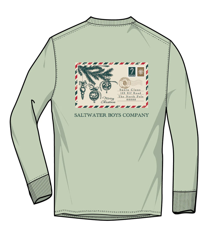 Christmas Postcard LS Graphic Tee- Bok Choy