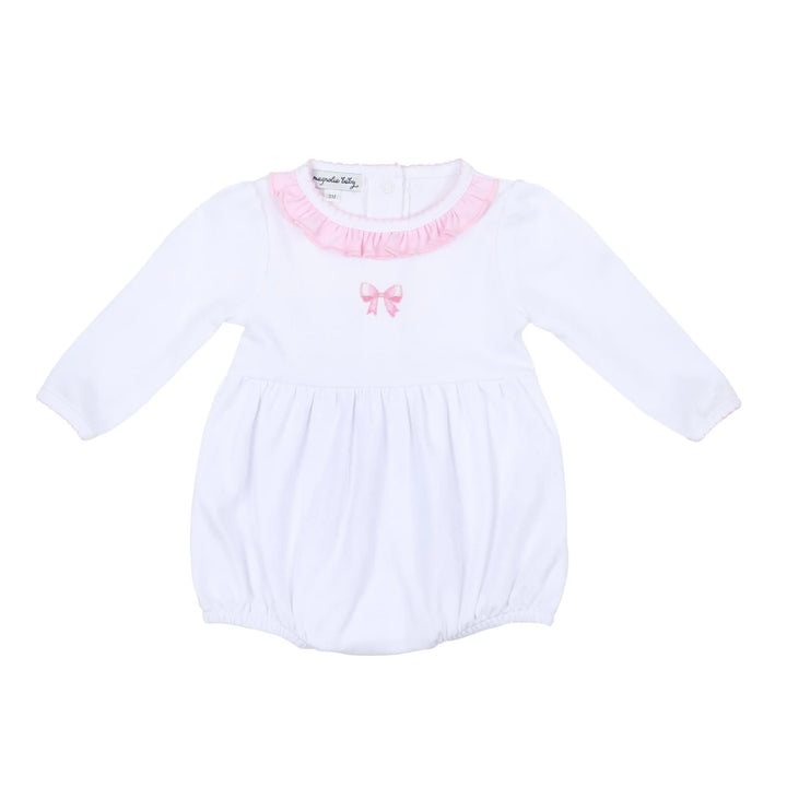 Baby Bows Embroidered LS Bubble