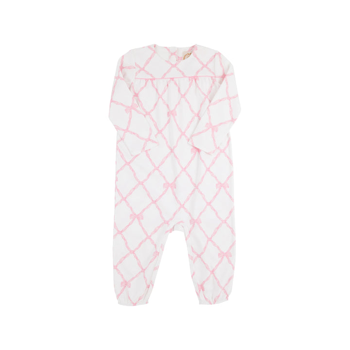 LS Penny's Playsuit- Belle Meade Bow/Pier Party Pink