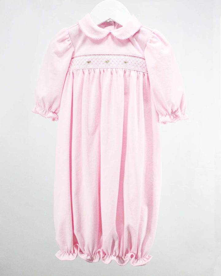 Pink and White Goemetric Claire Gown