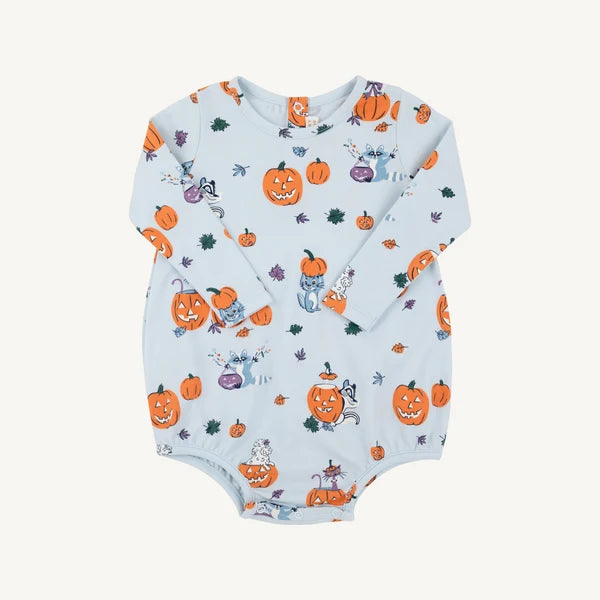 Long Sleeve Patton Play Bubble - Candy & Critters (Buckhead Blue)